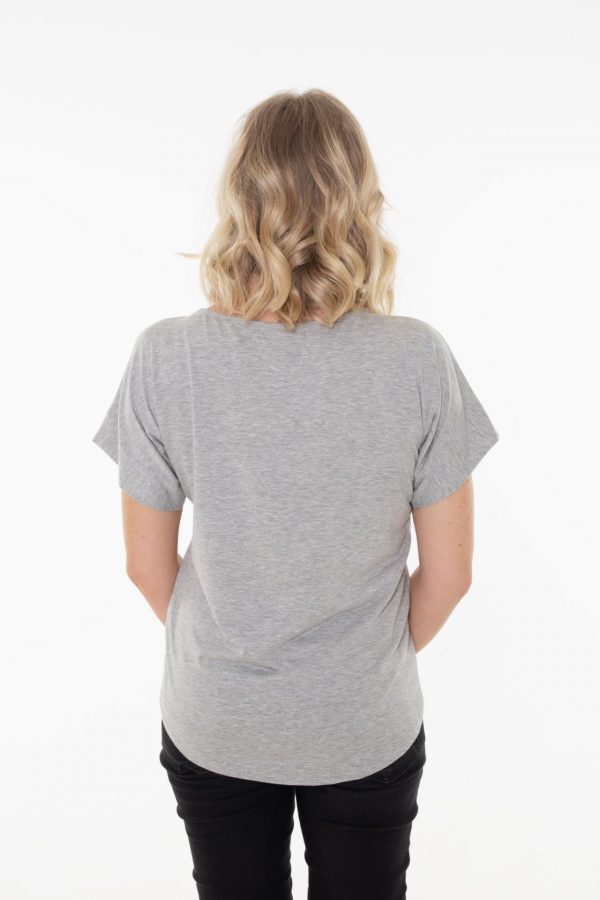 Classic T Shirt Grey Back