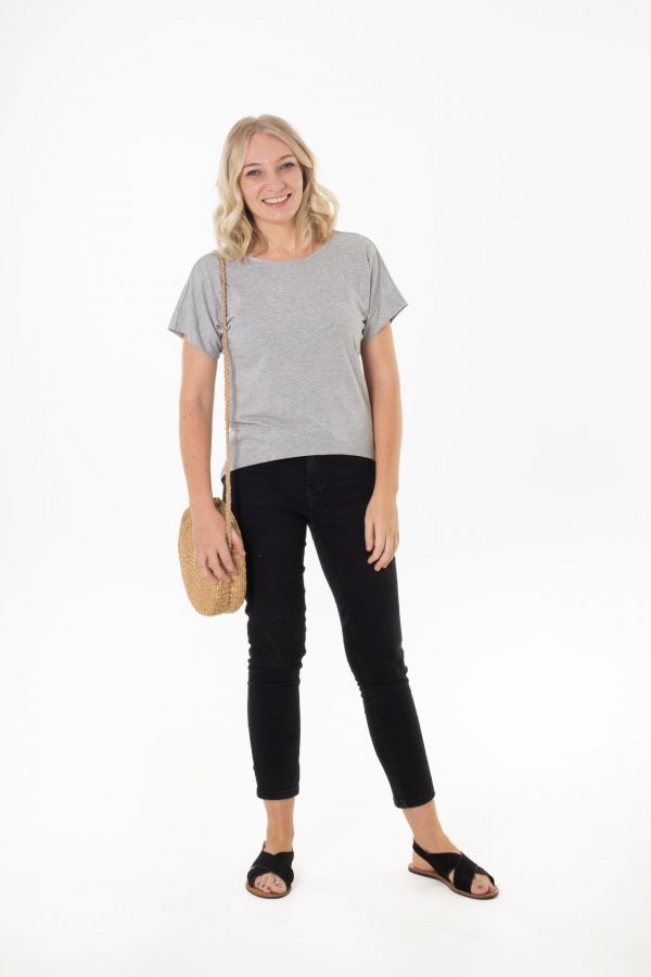 Classic T Shirt in Grey & accessorised - Front Full 2