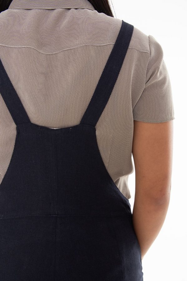 Navy Overalls - Back Close Up Detail