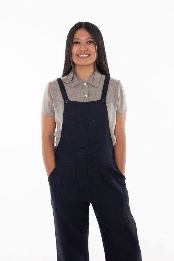 Navy Overalls Close Up Front